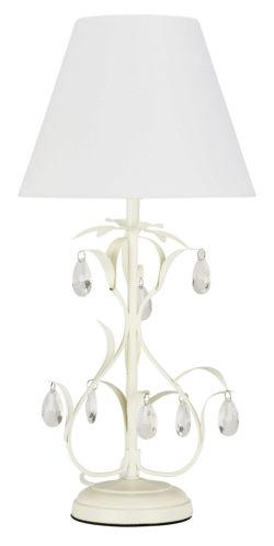 Heart of House - Laura Glass Leaves - Table Lamp - Cream